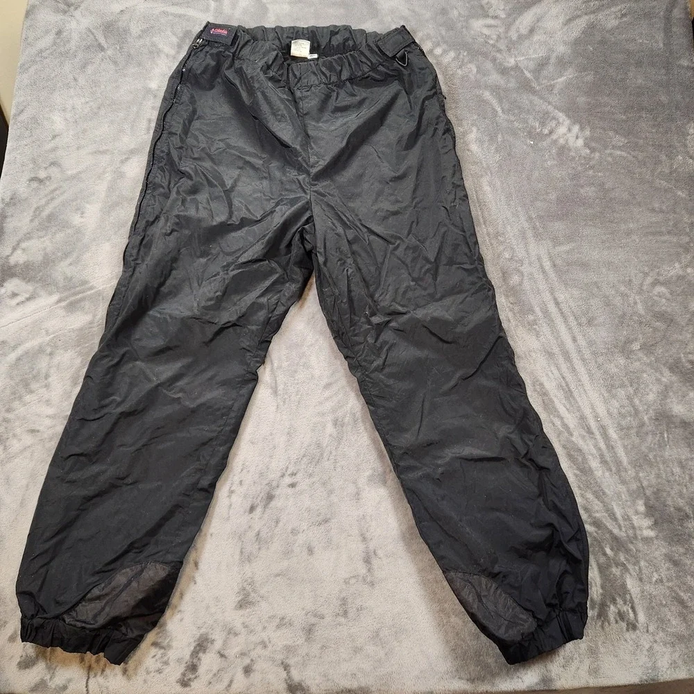 Columbia‎ Snow Pants Womens  Large Black Full Side Zip Snowboard Ski Vintage